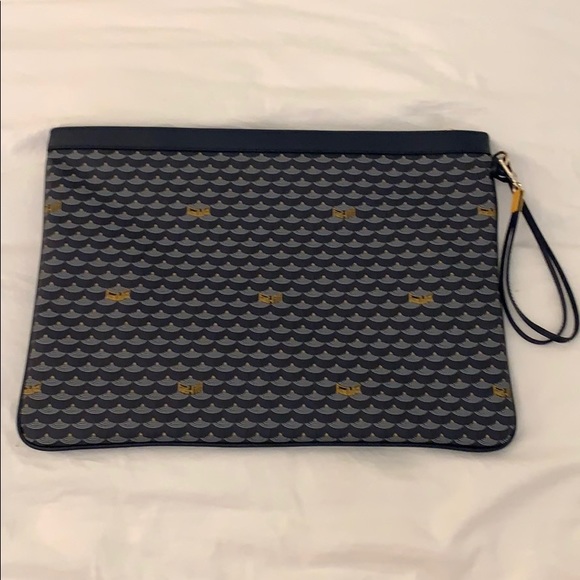 Faure Le Page Handbags - FAURÉ LE PAGE BLUE TOILE ECAILLES PORTFOLIO 41